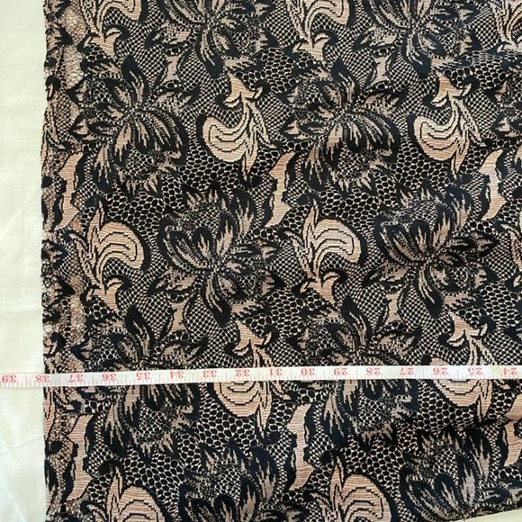 Vanilia Women's Paisley Dress Crew Neck Short Sleeve Black Brown Size 10 - Picture 11 of 11